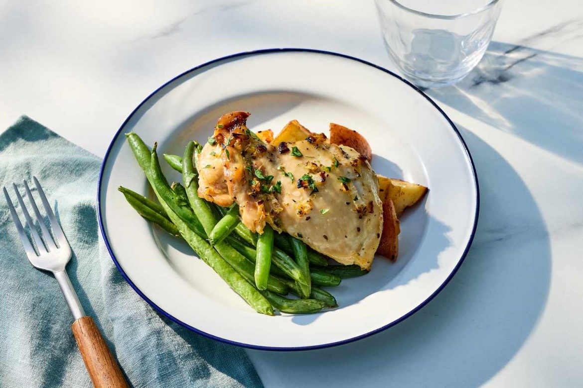 Sheet-Pan Mojo Chicken with Green Beans & Potatoes