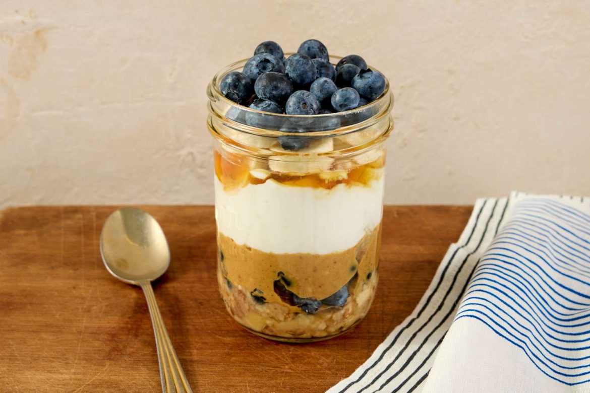 Blueberry-Banana Peanut Butter Parfait