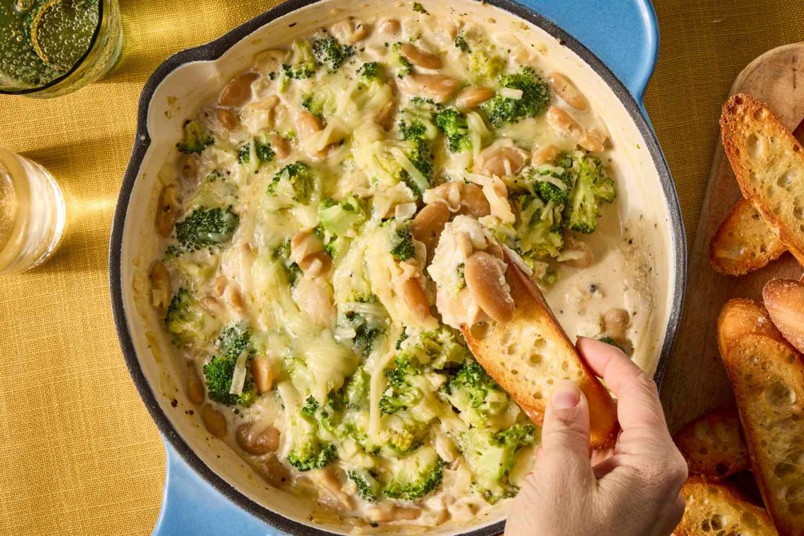 Broccoli-Cheddar Butter Beans