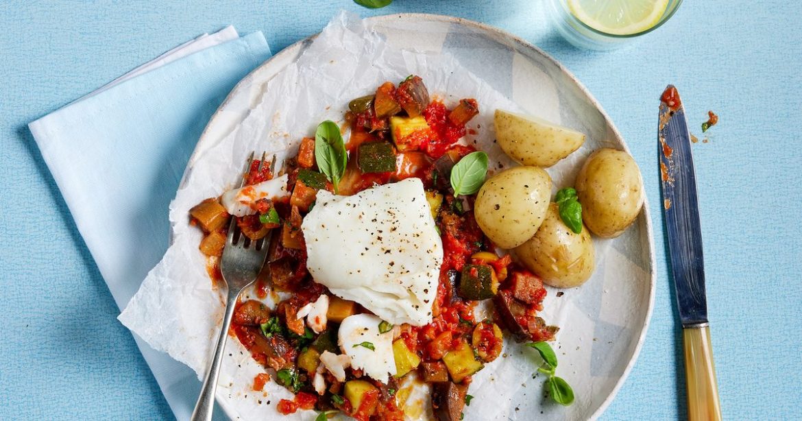 Cod caponata parcels