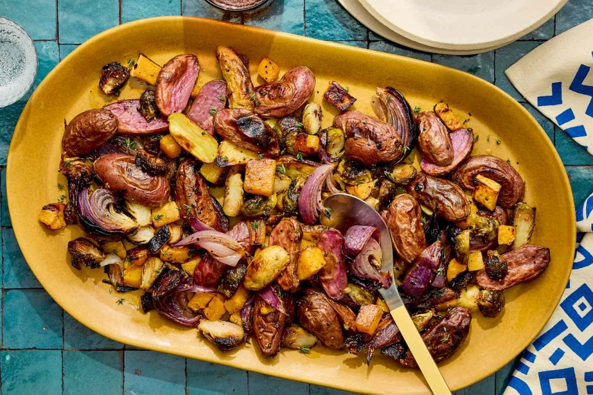 Maple-Mustard Roasted Vegetables