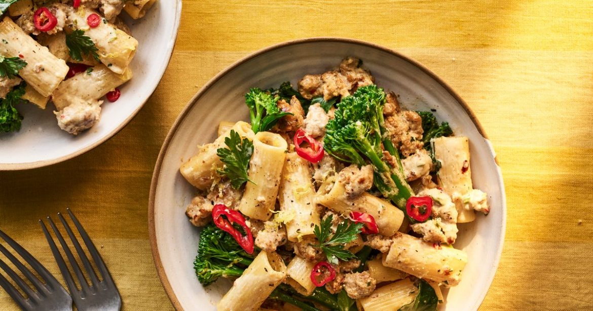 Sausage, broccoli & chilli pasta