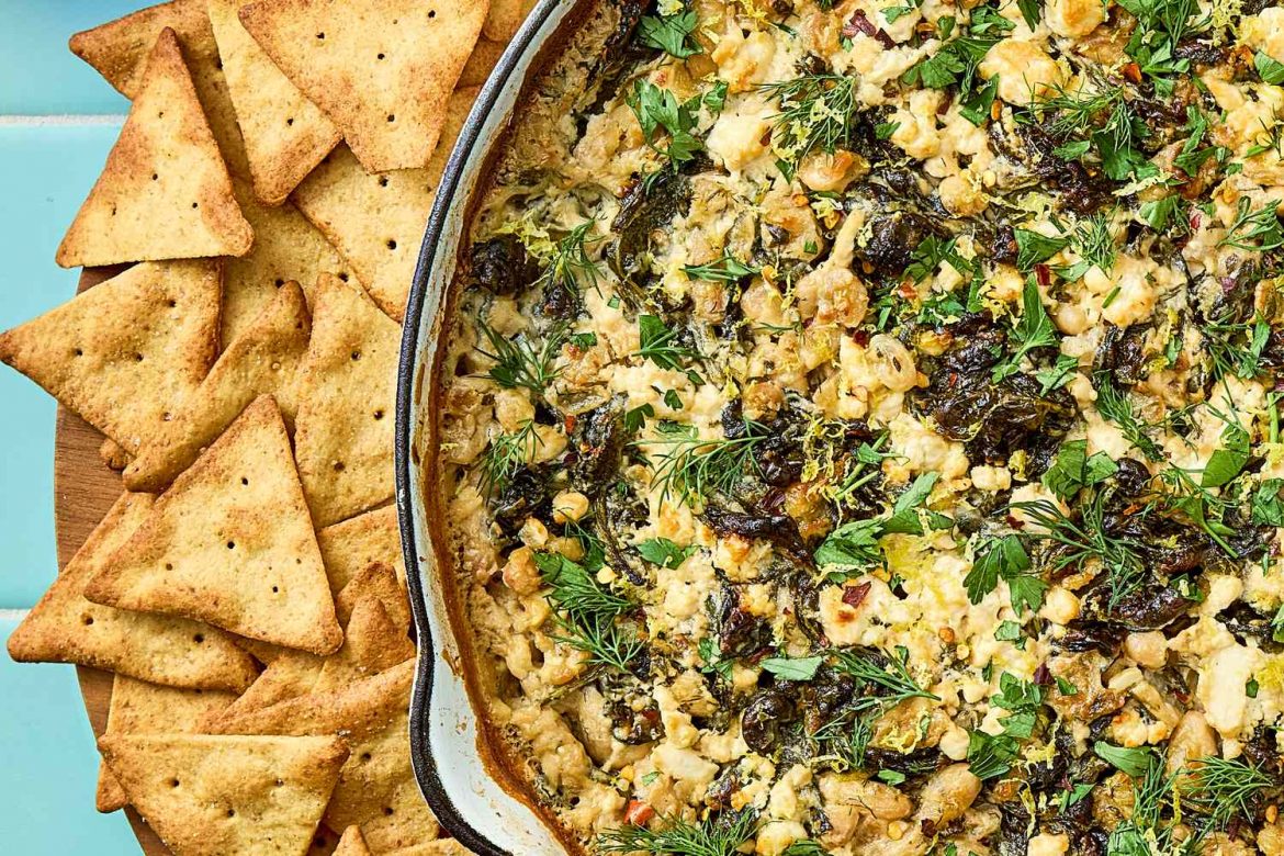 Spanakopita-Inspired Skillet Beans