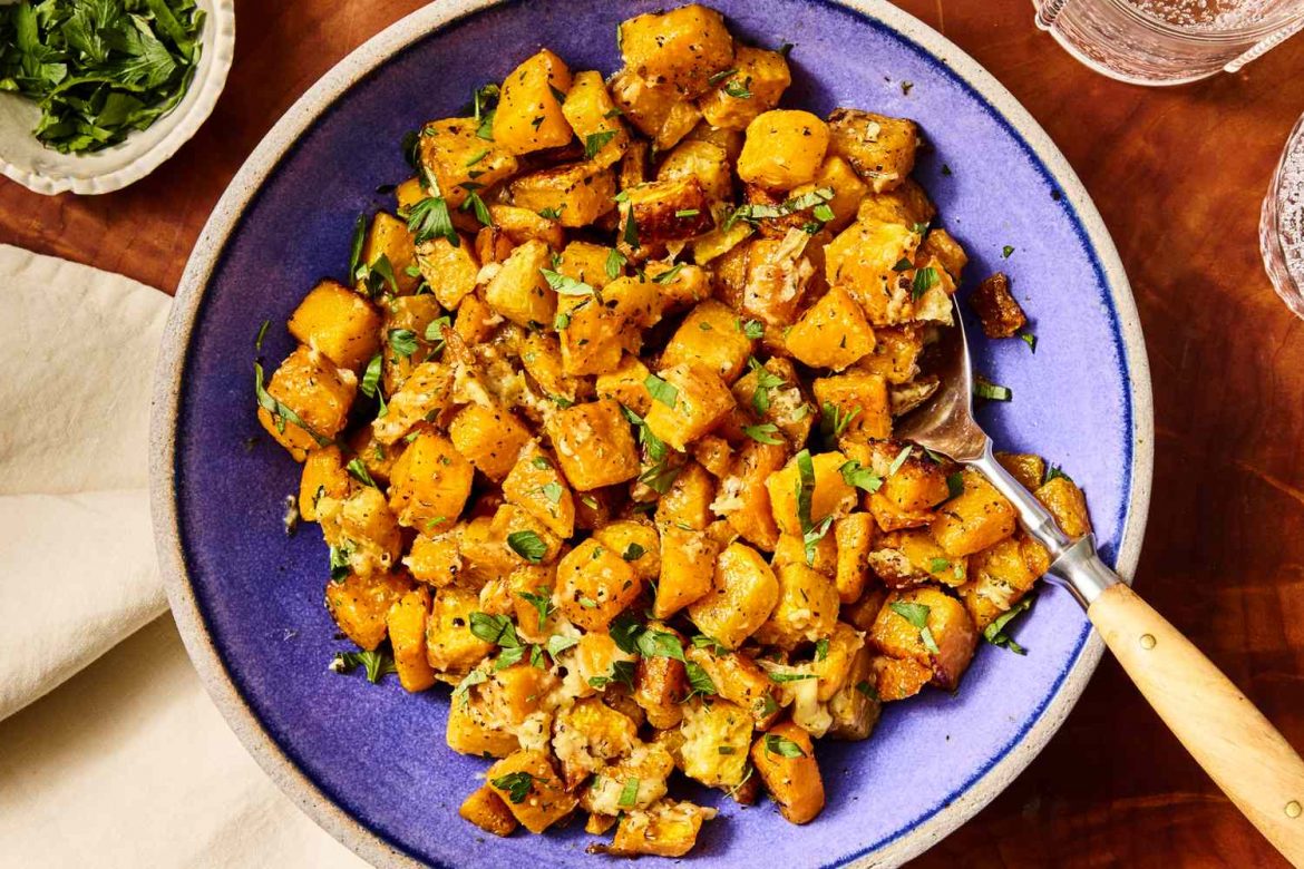 Roasted Garlic-Butter Butternut Squash