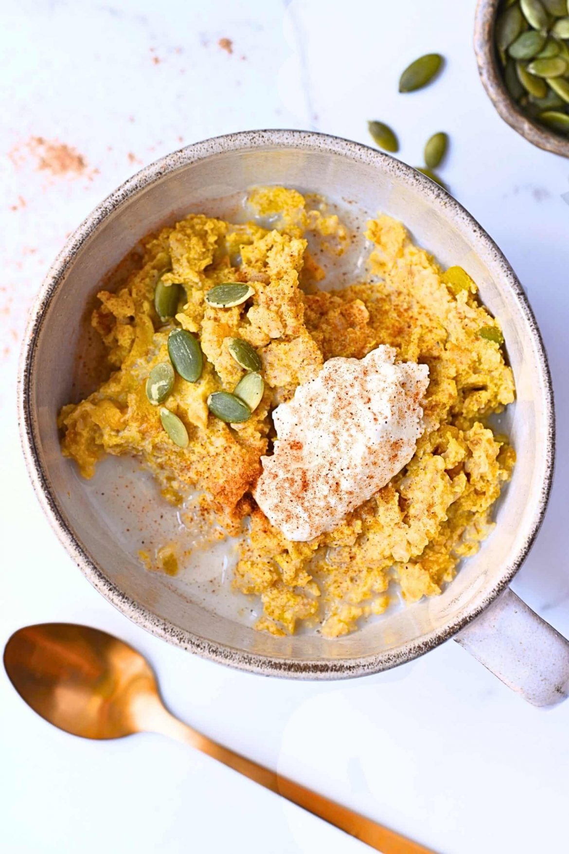 Easy High Protein Pumpkin Oatmeal With 15g Protein