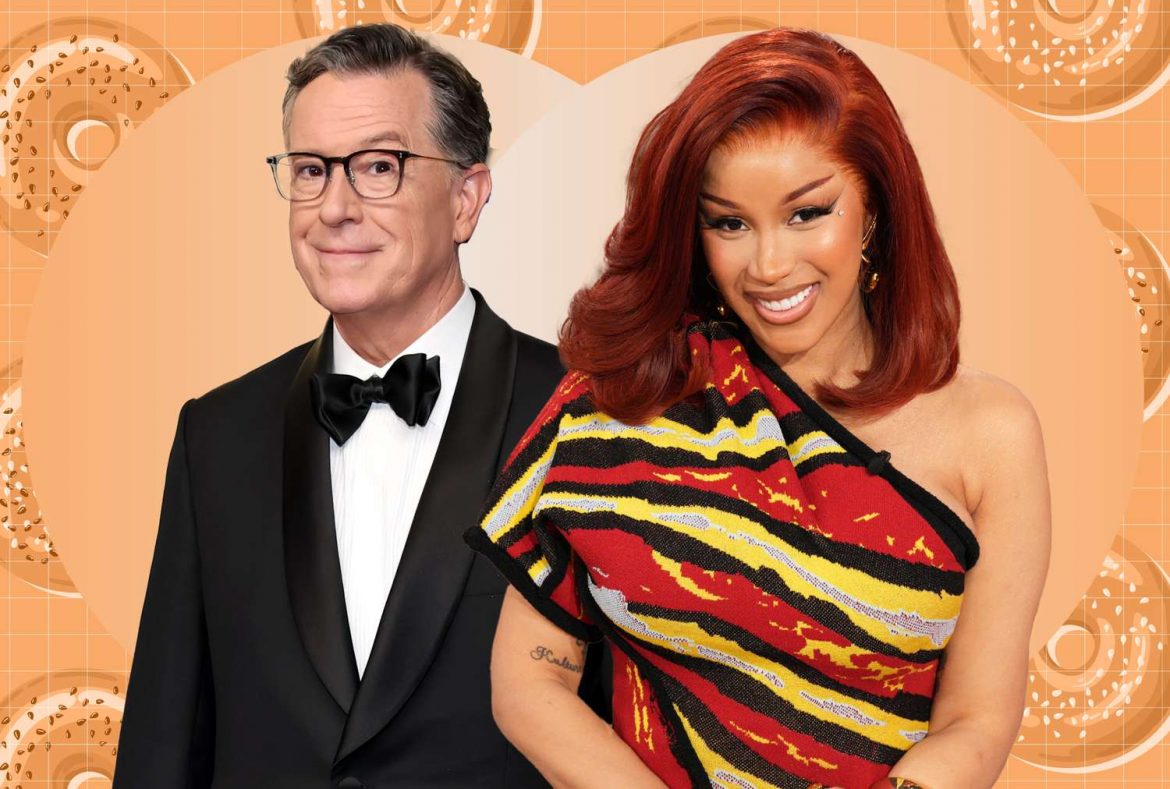 Stephen Colbert & Cardi B Love This Bagel Sandwich